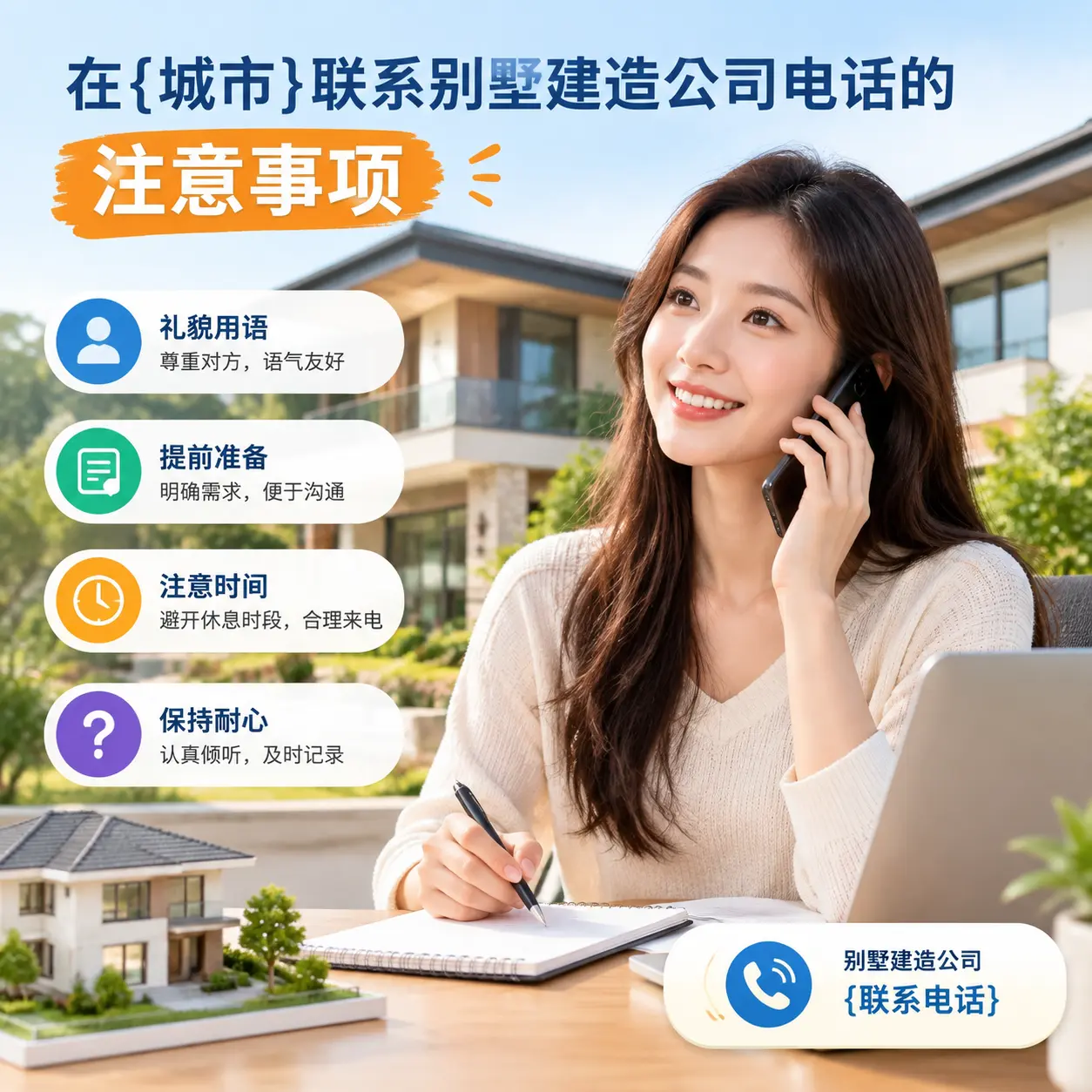 在普安联系别墅建造公司电话的注意事项