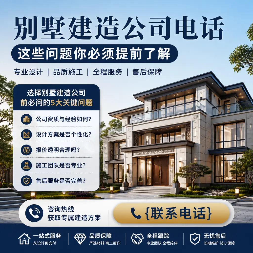 普安别墅建造公司电话，这些问题你必须提前了解
