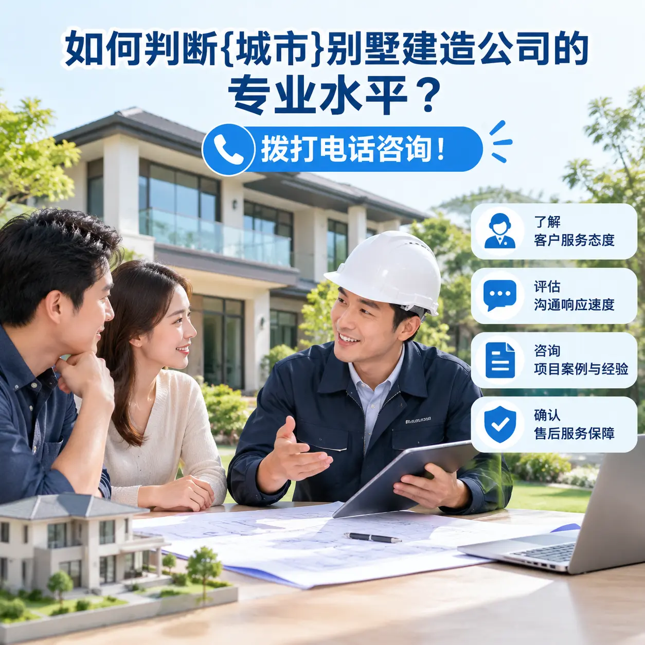 如何判断普安别墅建造公司的专业水平？拨打电话咨询！
